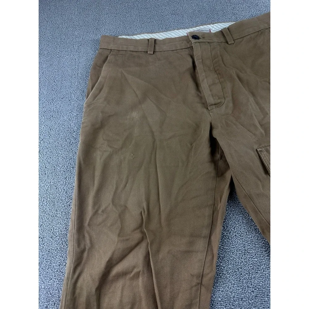 Banana Republic Cargo Pants Men 33x32 Brown Heritage Straight Twill Utility